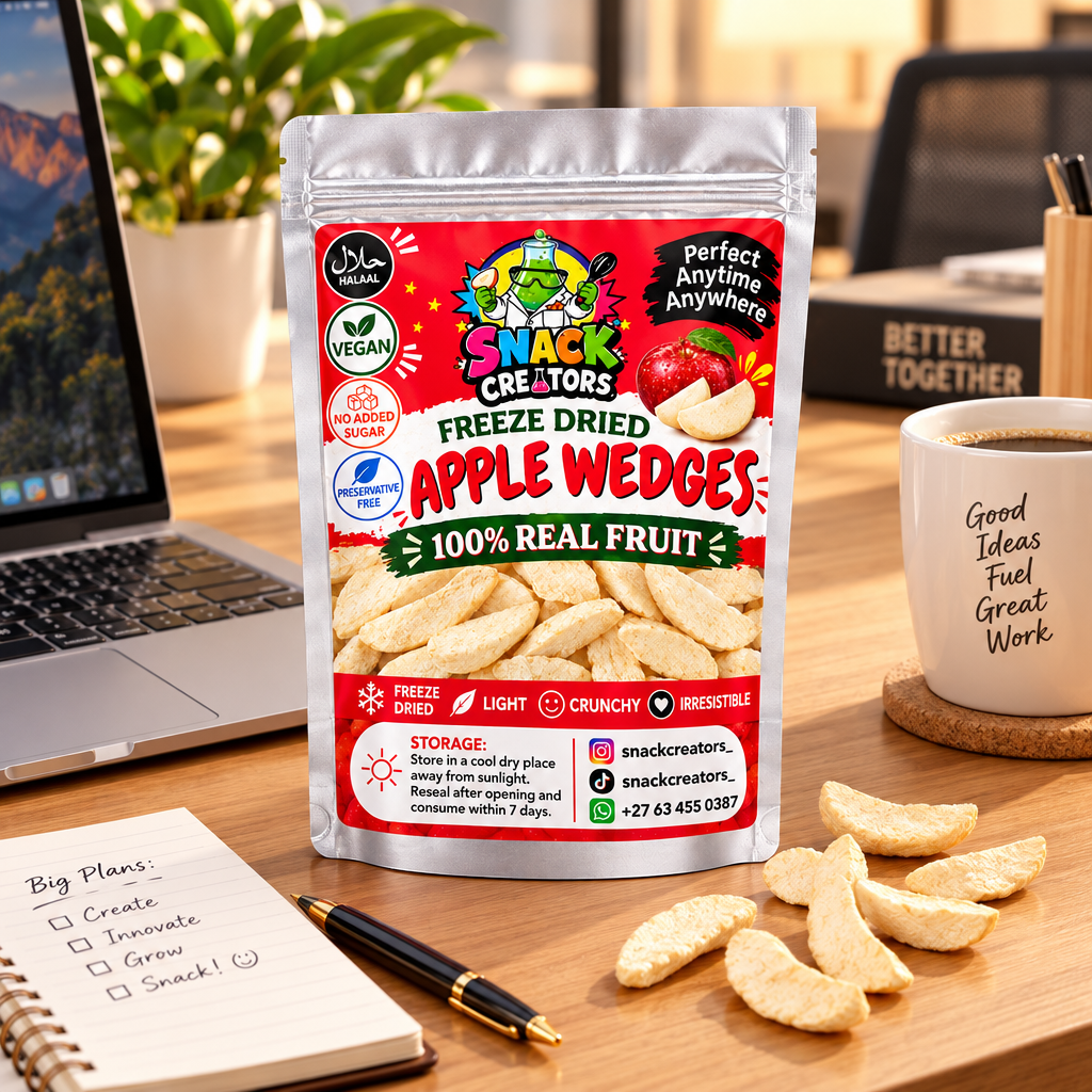 Apple Wedges on office desk - 1:1 square