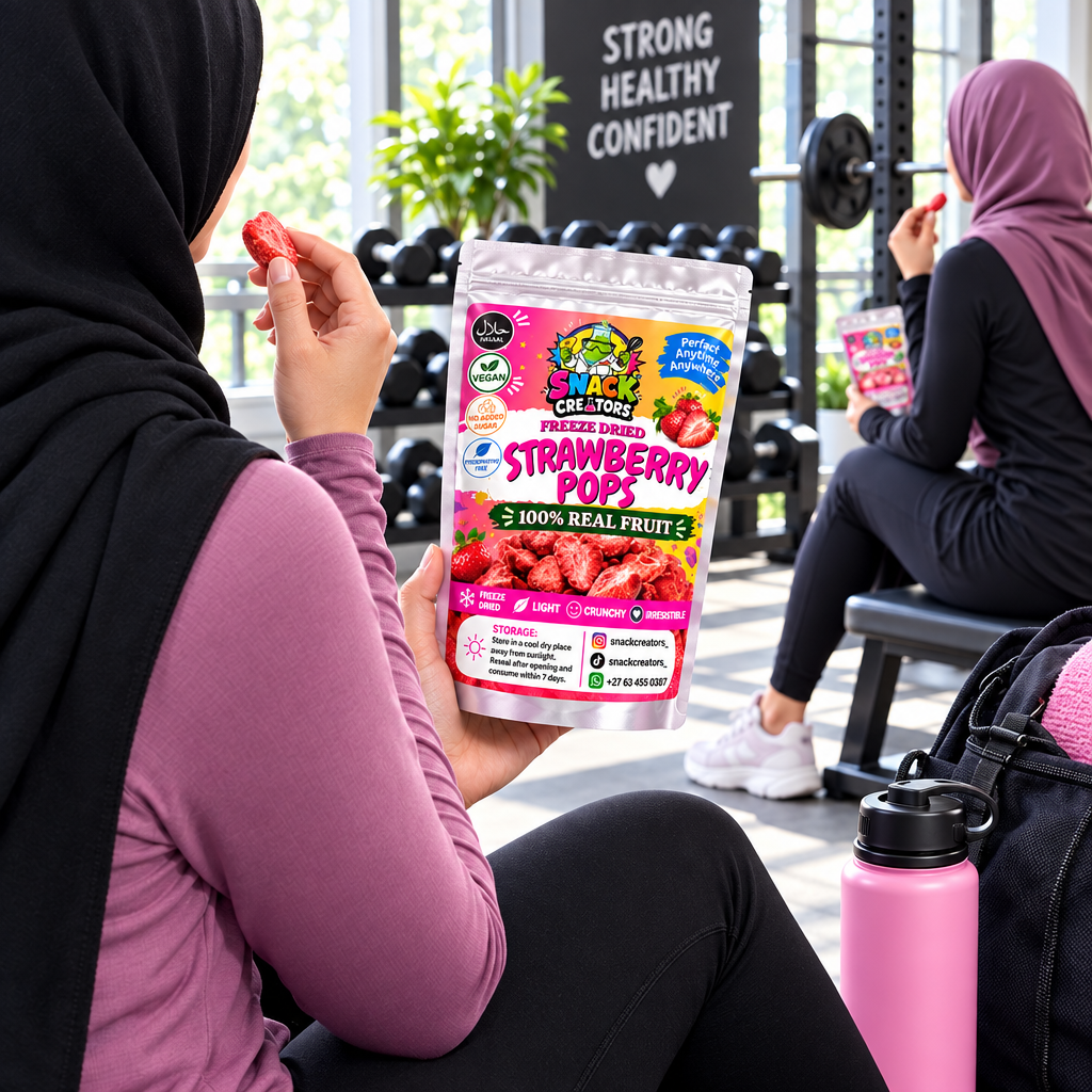 Strawberry Pops gym lifestyle - 1:1 square